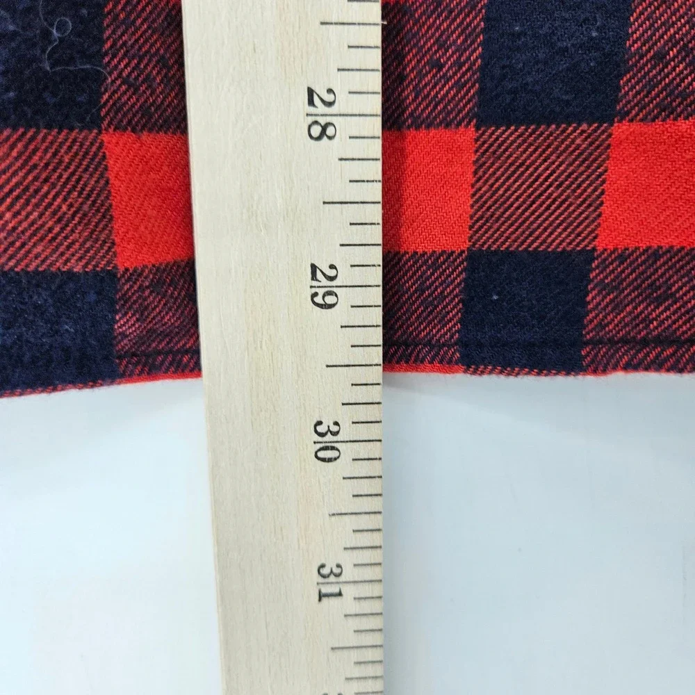 J Crew Shirt Mens XL Red Black Flannel Check Long Sleeve Button Up‎ Casual